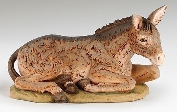 Donkey For Fontanini Nativity Set Decorative Church Sculptures Statues